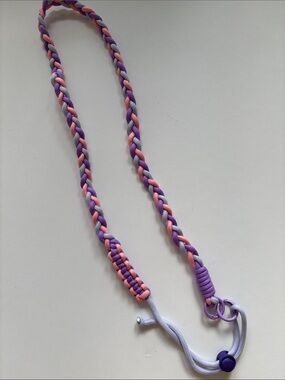 Braided Phone Lanyard - Purple, Pink, Lavender-23”